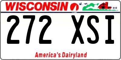 WI license plate 272XSI