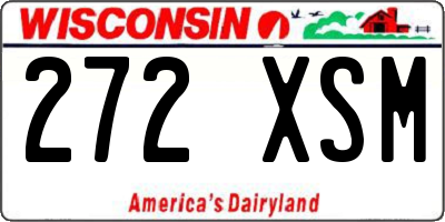 WI license plate 272XSM