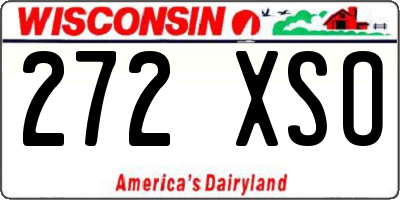 WI license plate 272XSO
