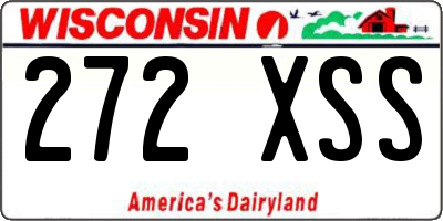 WI license plate 272XSS