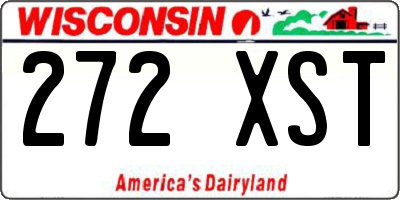 WI license plate 272XST