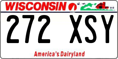 WI license plate 272XSY