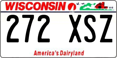 WI license plate 272XSZ