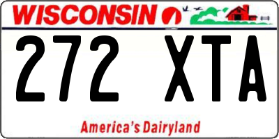WI license plate 272XTA