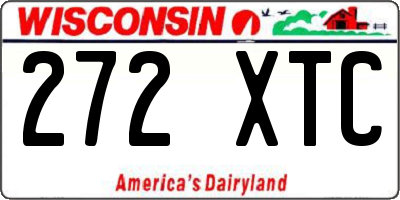 WI license plate 272XTC