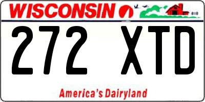 WI license plate 272XTD