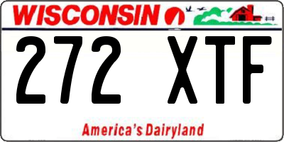 WI license plate 272XTF