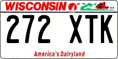 WI license plate 272XTK