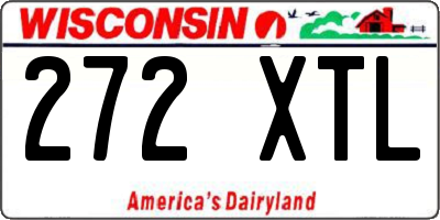 WI license plate 272XTL