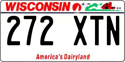 WI license plate 272XTN