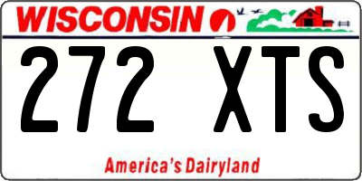 WI license plate 272XTS