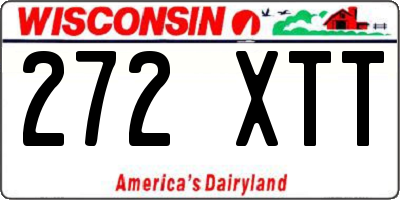WI license plate 272XTT