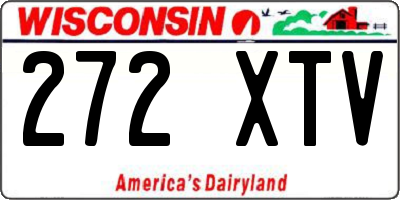 WI license plate 272XTV