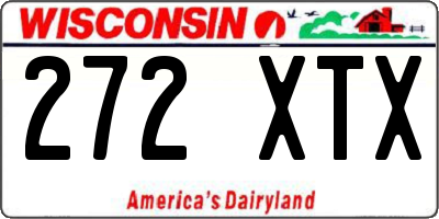 WI license plate 272XTX