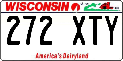 WI license plate 272XTY