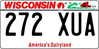 WI license plate 272XUA