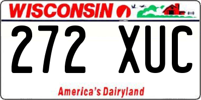 WI license plate 272XUC