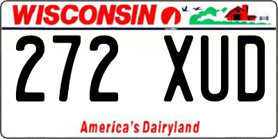 WI license plate 272XUD