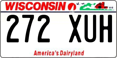 WI license plate 272XUH