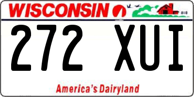 WI license plate 272XUI