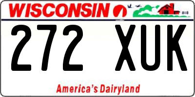 WI license plate 272XUK