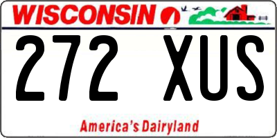 WI license plate 272XUS