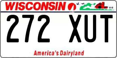 WI license plate 272XUT
