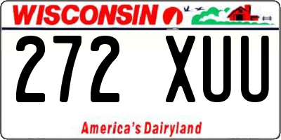WI license plate 272XUU