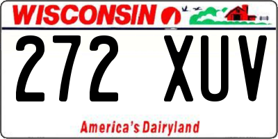 WI license plate 272XUV