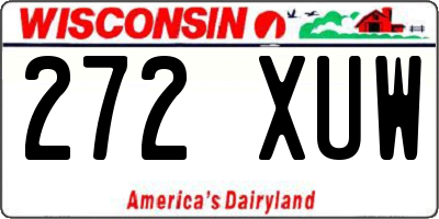WI license plate 272XUW