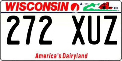 WI license plate 272XUZ