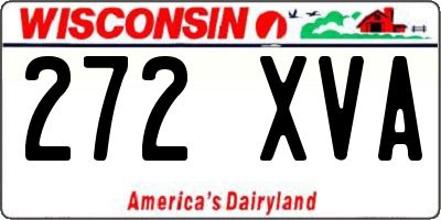 WI license plate 272XVA