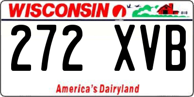 WI license plate 272XVB
