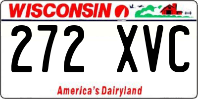 WI license plate 272XVC