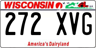 WI license plate 272XVG