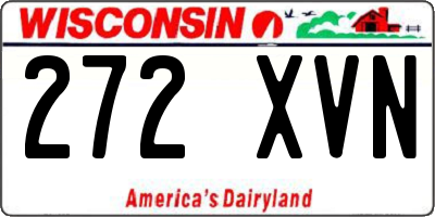 WI license plate 272XVN