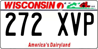 WI license plate 272XVP