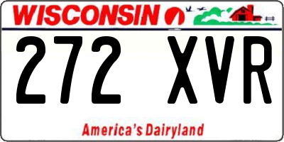 WI license plate 272XVR