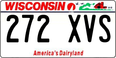 WI license plate 272XVS