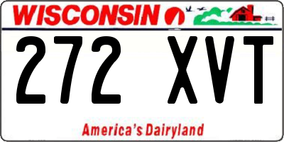 WI license plate 272XVT