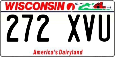 WI license plate 272XVU