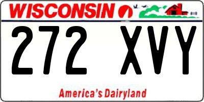 WI license plate 272XVY