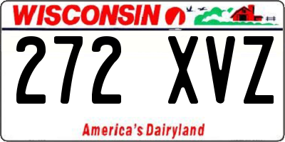WI license plate 272XVZ