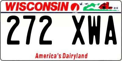 WI license plate 272XWA