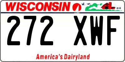 WI license plate 272XWF