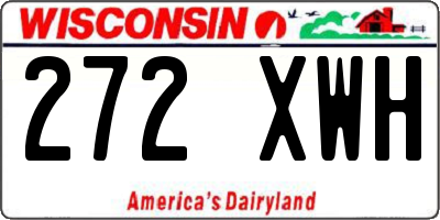 WI license plate 272XWH