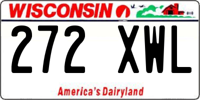 WI license plate 272XWL