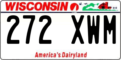 WI license plate 272XWM