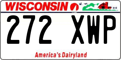 WI license plate 272XWP