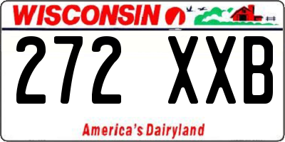 WI license plate 272XXB